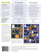 Happy Halloween EH077 quilt sizes and fabric requirements