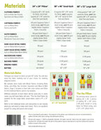 Capybara & Sloth EH079 quilt sizes and fabric requirements