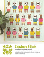 Elizabeth Hartman Capybara & Sloth Quilt Pattern EH079 printed pattern front cover