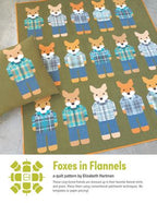 Elizabeth Hartman Foxes in Flannels Quilt Pattern EH080 printed pattern front cover