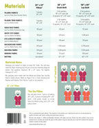 Yetis in Pajamas EH081 quilt sizes and fabric requirements
