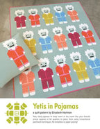 Elizabeth Hartman Yetis in Pajamas Quilt Pattern EH081 printed pattern front cover