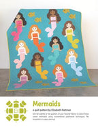 Elizabeth Hartman Mermaids Quilt Pattern EH082 printed pattern front cover