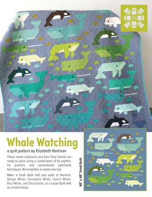 Elizabeth Hartman Whale Watching Quilt Pattern EH087 printed pattern front cover