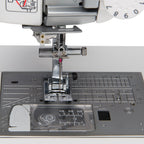 Elna Elnita EF72 needle plate and presser foot area