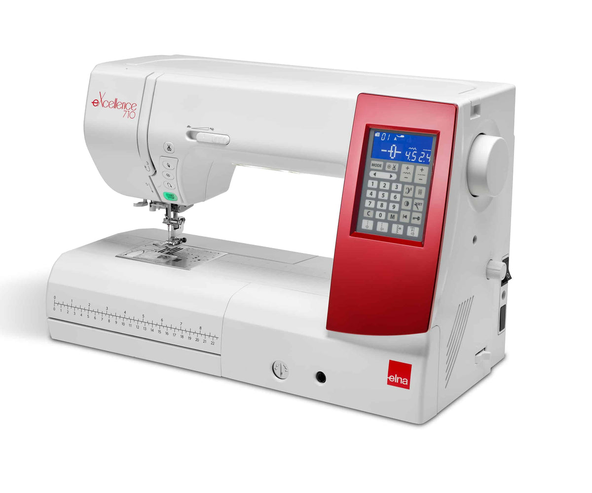 Elna eXcellence 710 computerized sewing machine front angle