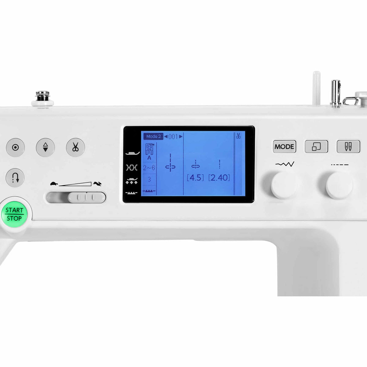 Elna eXcellence 720 Pro control screen and sewing controls