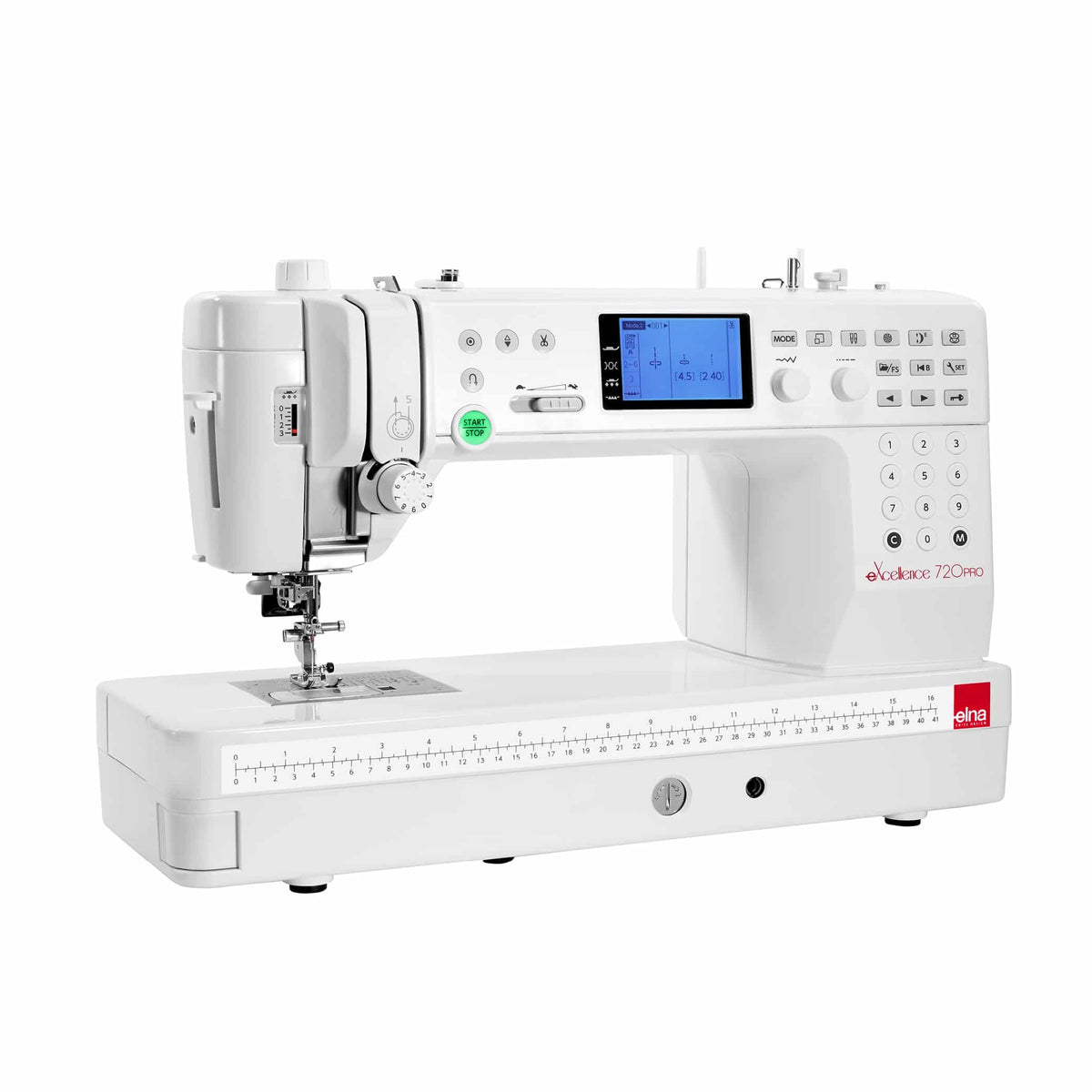 Elna eXcellence 720 Pro computerized sewing machine front angle