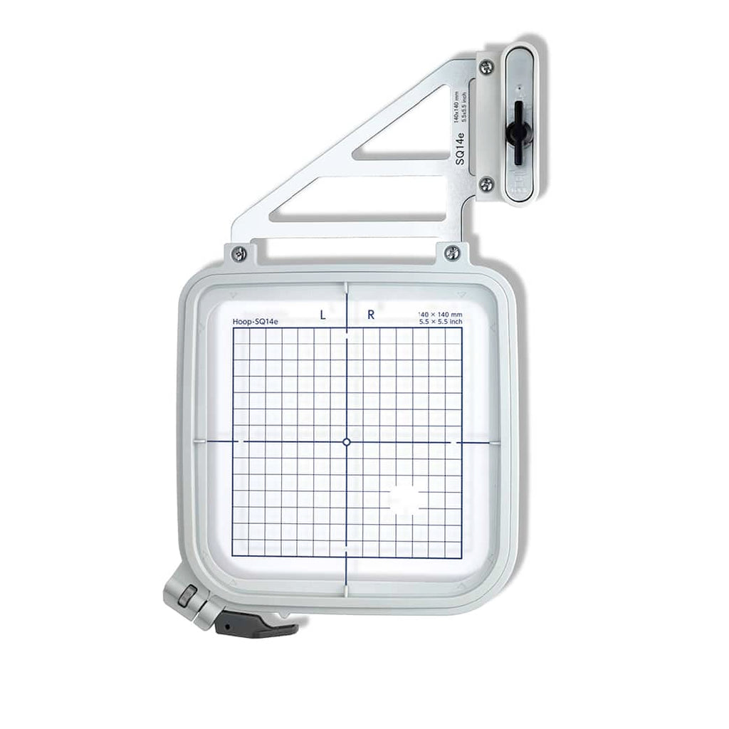 Elna eXpressive 802 embroidery hoop and work area