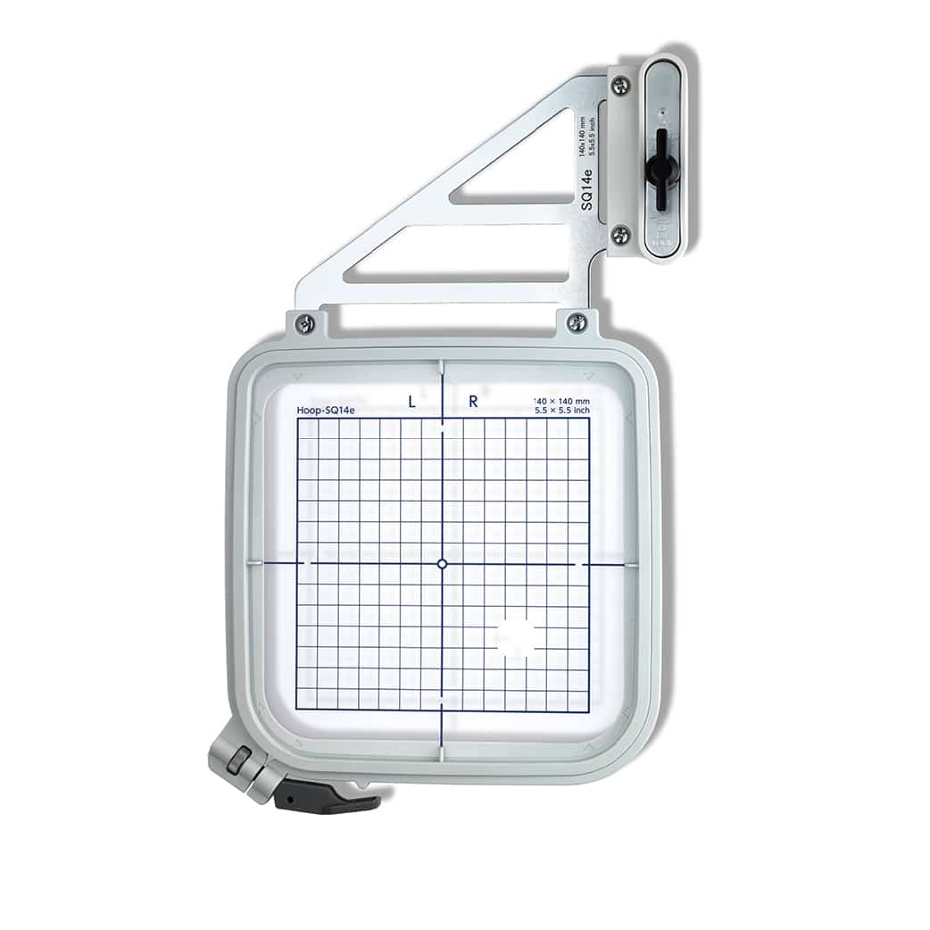 Elna eXpressive 802 embroidery hoop and work area