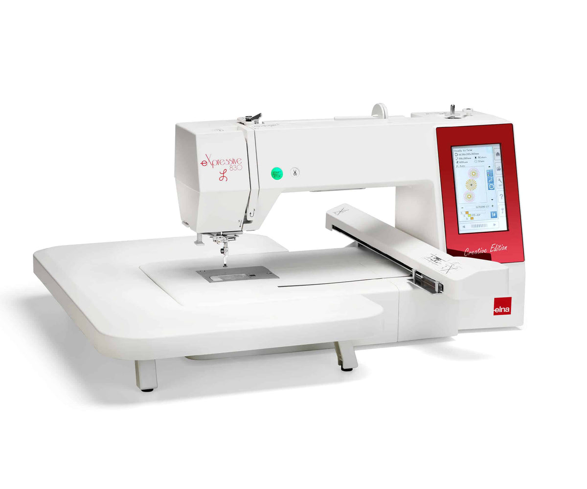 Elna eXpressive 830L Creative Edition embroidery workspace