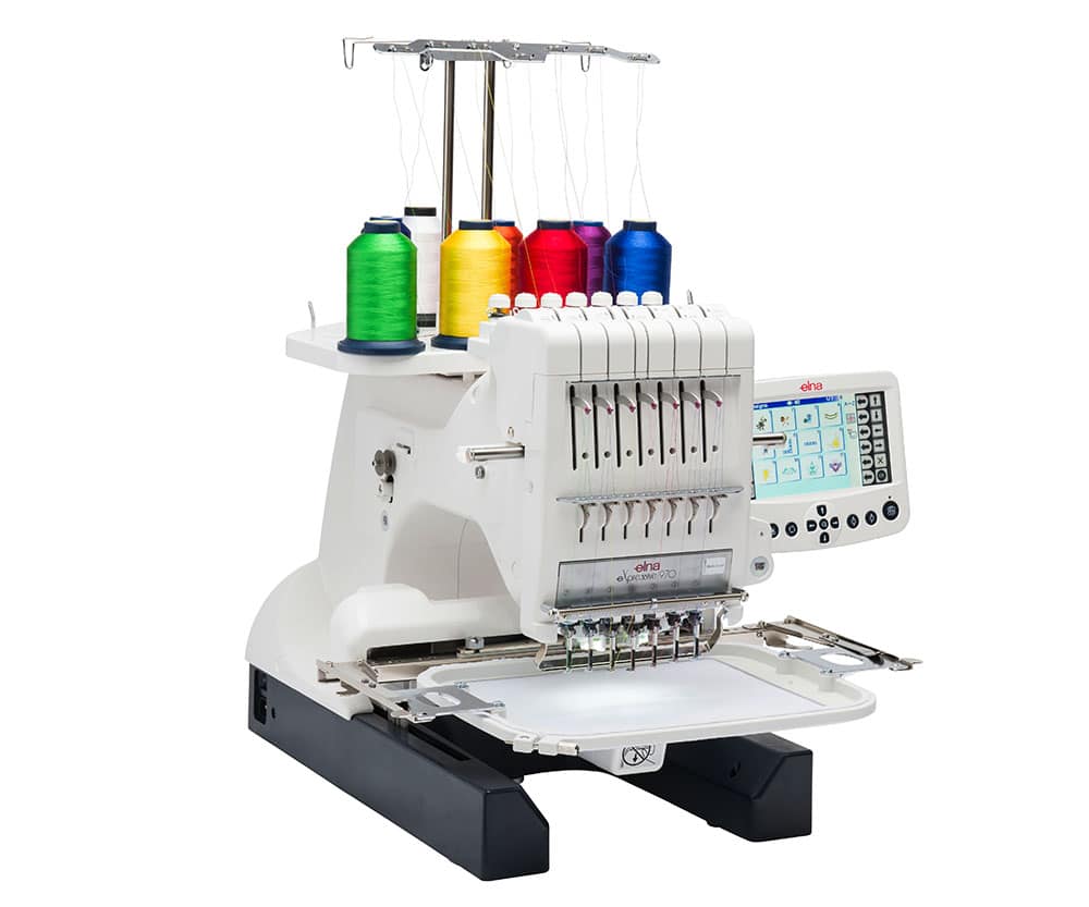 Elna eXpressive 970 seven-needle thread path