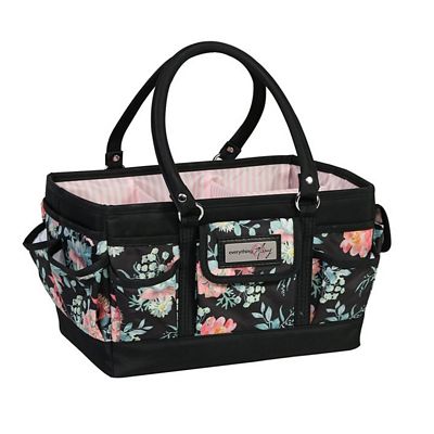 Everything Mary Deluxe Store & Tote Organizer — Black & Floral