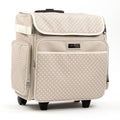 Everything Mary Collapsible Rolling Scrapbook Tote — Tan Dot