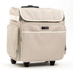 Everything Mary Collapsible Rolling Scrapbook Tote — Tan Dot