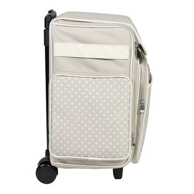 Everything Mary Collapsible Rolling Scrapbook Tote — Tan Dot — view 3