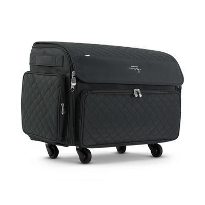 Everything Mary XL Collapsible Rolling Machine Case — Black Quilted