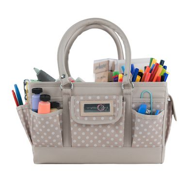 Everything Mary Deluxe Store & Tote Organizer — Tan Dot — view 2