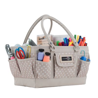 Everything Mary Deluxe Store & Tote Organizer — Tan Dot — view 5