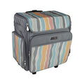 Everything Mary Collapsible Rolling Craft Tote — Grey Stripes