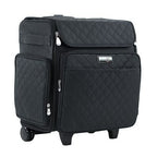 Everything Mary Collapsible Rolling Scrapbook Tote — Black Quilted