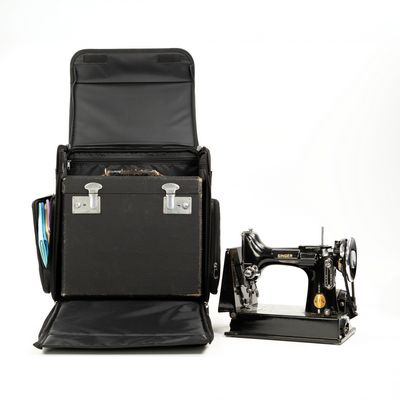 Everything Mary Collapsible Rolling Scrapbook Tote — Black Quilted — view 2