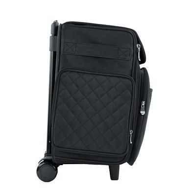 Everything Mary Collapsible Rolling Scrapbook Tote — Black Quilted — view 4