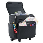 Everything Mary Collapsible Rolling Scrapbook Tote — Black Quilted — view 5