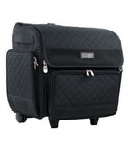Everything Mary Deluxe Collapsible Rolling Scrapbook Tote — Black Quilted