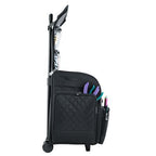 Everything Mary Deluxe Collapsible Rolling Scrapbook Tote — Black Quilted — view 3