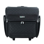 Everything Mary Deluxe Collapsible Rolling Scrapbook Tote — Black Quilted — view 4
