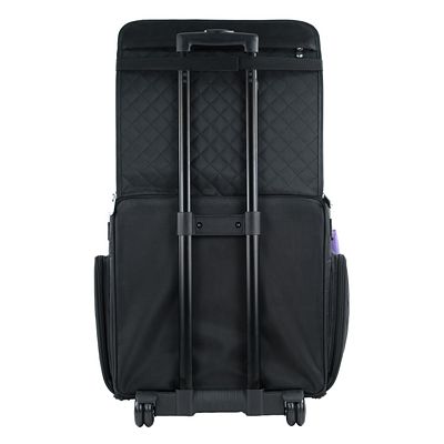 Everything Mary Deluxe Collapsible Rolling Scrapbook Tote — Black Quilted — view 5