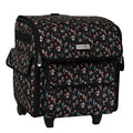Everything Mary Collapsible Rolling Serger Storage Case — Black Floral