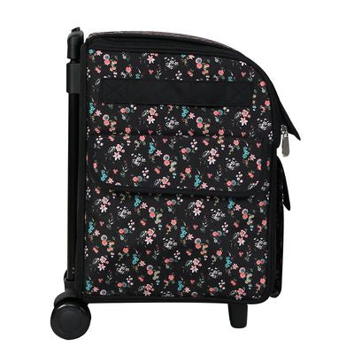 Everything Mary Collapsible Rolling Serger Storage Case — Black Floral — view 2