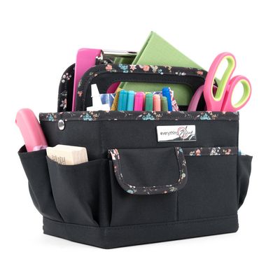 Everything Mary Collapsible Craft & Art Supply Organizer — Floral Trim