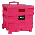 Everything Mary Collapsible Plastic Rolling Craft Cart — Pink