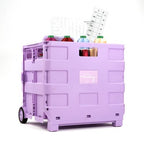 Everything Mary Collapsible Plastic Rolling Craft Cart — Purple