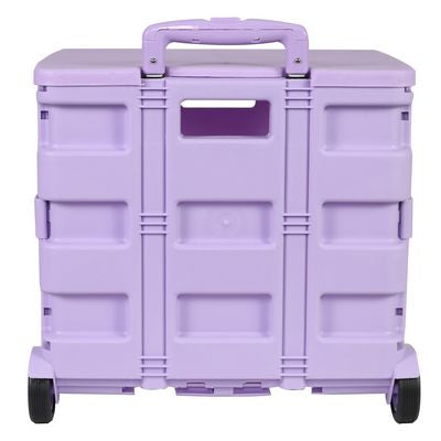 Everything Mary Collapsible Plastic Rolling Craft Cart — Purple — view 3
