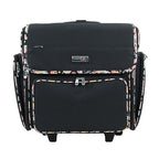 Everything Mary Deluxe Collapsible Rolling Scrapbook Tote — Black & Floral — view 4
