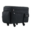 Everything Mary XL Flat-Top Rolling Storage Case — Black Quilted