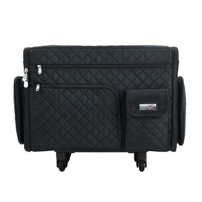 Everything Mary XL Flat-Top Rolling Storage Case — Black Quilted — view 2
