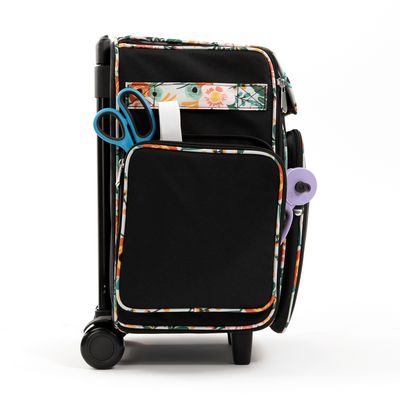 Everything Mary Rolling Scrapbook Tote — Black & Floral — view 3
