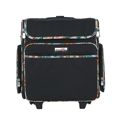Everything Mary Rolling Scrapbook Tote — Black & Floral — view 7
