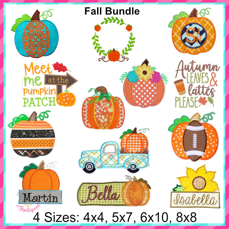 Creative Appliques Fall Applique & Embroidery Bundle - Sew Nation USA Exclusive