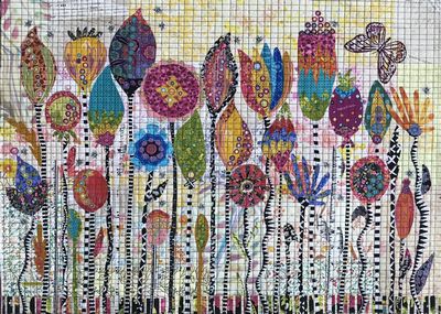 Seed Pods Collage Quilt Pattern — additional pattern view 2