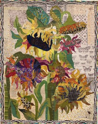 Sunflowers Collage Quilt Pattern — additional pattern view 2