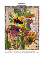 Sunflowers Collage Quilt Pattern by Laura Heine — pattern cover and finished project