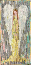 The Guardian Angel Collage Quilt Pattern by Laura Heine — pattern cover and finished project