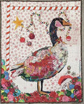 Christmas Goose Collage Quilt Pattern by Laura Heine — pattern cover and finished project