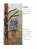Cora Common Owl Collage Quilt Pattern by Laura Heine — pattern cover and finished project
